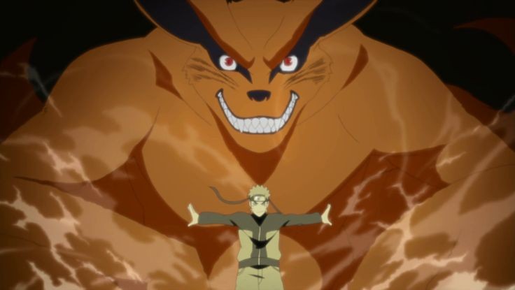 Naruto and his power to control the nine tailed fox