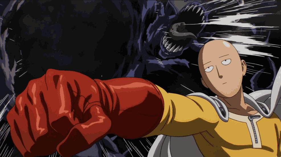  Saitama from One Punch Man and his power of defeating any opponent with a single punch
