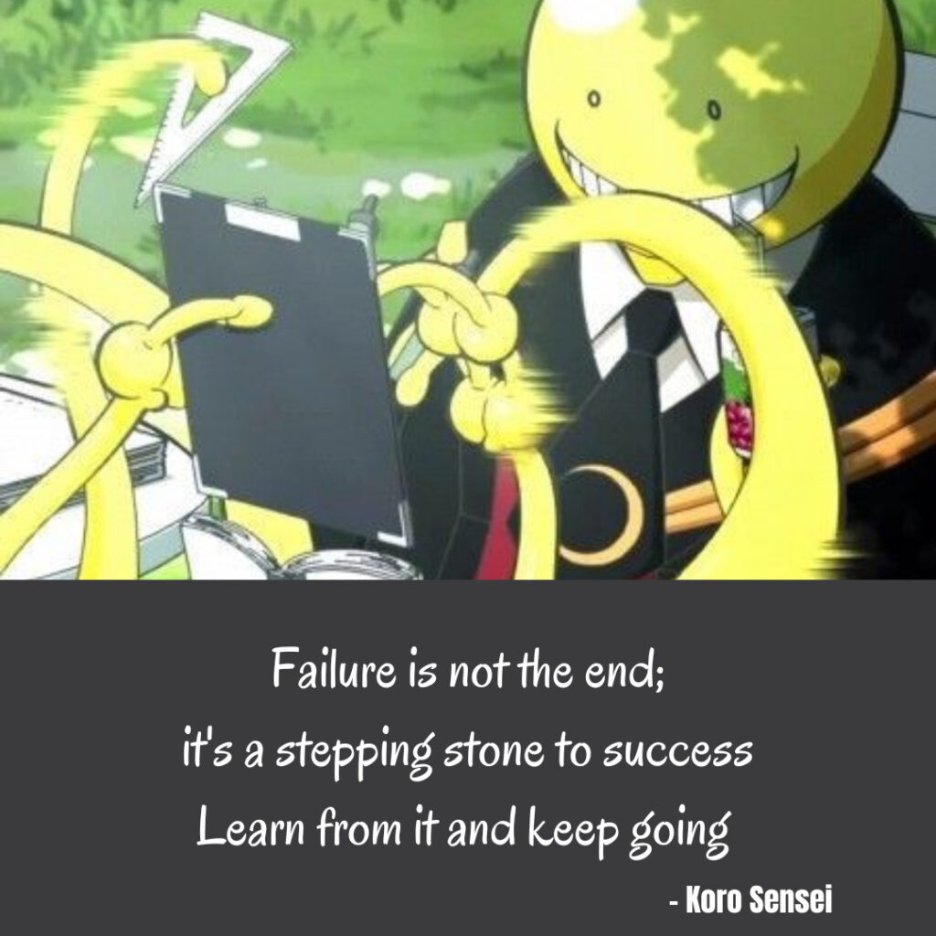  Koro-sensei quotes on Failure