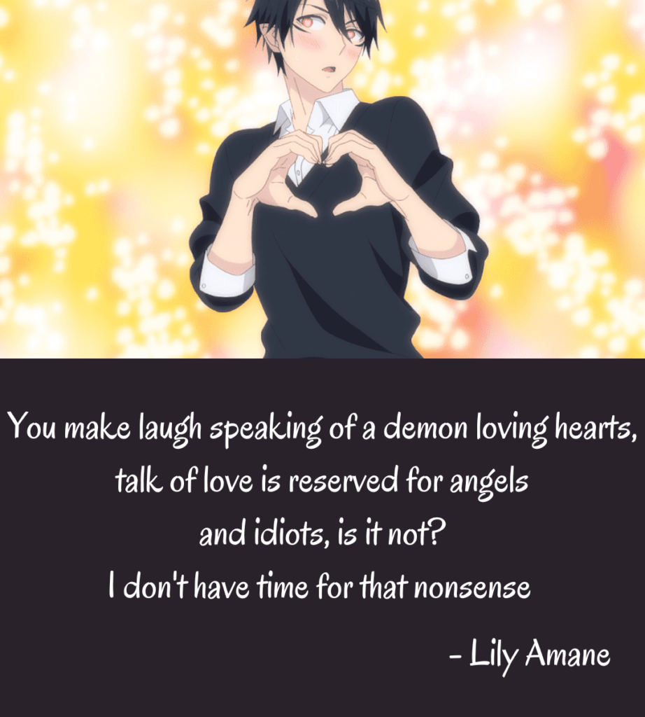 A demon talking about love is hilarious 