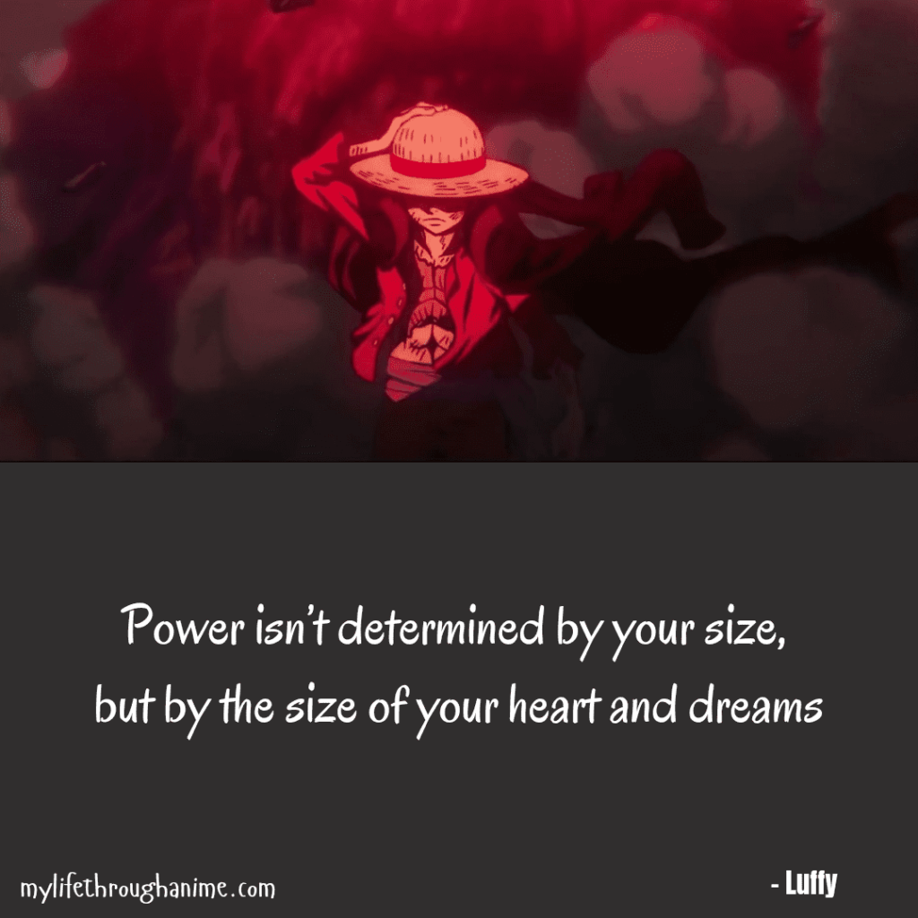 Luffy from One Piece Quotes about dreams 